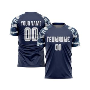 Maillot de football personnalisé pour hommes, camouflage marine, manches courtes, col rond, kit d'équipe - Product Image 1