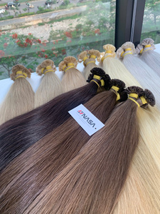 Extensions de cheveux humains vierges de qualité supérieure, 100g, 28 pouces, à pointe plate, lisses naturelles, avec double épaisseur, prix de gros - Product Image 6