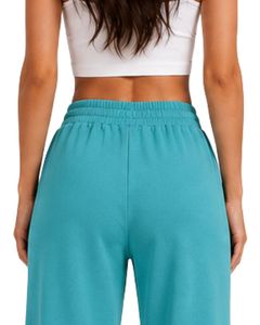 Pantalon de jogging ample taille haute bleu aqua pour femme, personnalisé par le fabricant, coupe décontractée, style streetwear, pour le quotidien - Product Image 6
