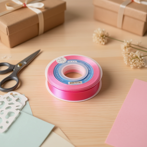 ริบบิ้นผ้าซาติน Ilan ขนาด 2.0 ซม. ยาว 25 หลา สีชมพู Correhuela - Product Image 2