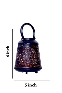 โคมไฟโมร็อกโกทำมือสไตล์วินเทจ  ที่แขวนเทียนเหล็กตกแต่งบ้าน สำหรับตกแต่งภายในและภายนอก - Product Image 2