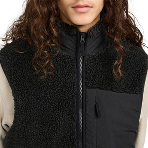 Top Quality Sherpa Fleece <b>Vests</b> <b>Black</b> Color Full Zip Up Stand Collar Casual Winter Outdoor Off Road Hiking Sherpa <b>Vests</b> For Men - Product Image 6