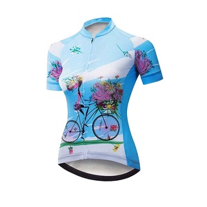 Maillots de Ciclismo con Estampado de Sublimación Completa Ultraligeros, Diseños Personalizados, Manga Corta, Tela Suave de Poliéster, Ropa de Ciclismo para Mujer - Product Image 1