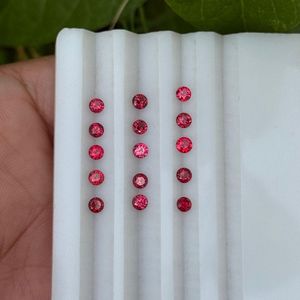Espinela Roja Natural de la Mejor Calidad, Corte Brillante Redondo de 3mm, Color Rojo, Grado AAAA, Limpia, de Tanzania, Joyería Fina al por Mayor - Product Image 1