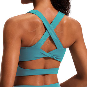 Sujetador deportivo con espalda cruzada inspirado en las tendencias, con soporte cómodo y material transpirable para entrenamiento deportivo. - Product Image 2