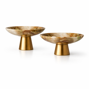 Hermosos Tazones Decorativos de Resina Verde con Base Dorada, Decoración Elegante para el Hogar, Centro de Mesa para Comedor, Tazones de Resina de Lujo - Product Image 4