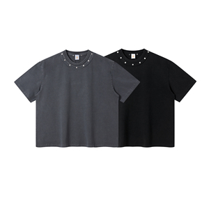เสื้อยืดผู้ชายทรงบ็อกซี่ สไตล์ลำลอง คุณภาพสูง ผ้าเรียบ คุณภาพดี สตรีทแวร์ พิมพ์ลายพัฟฟ์ วินเทจ คอกลม แขนสั้น สำหรับฤดูร้อน - Product Image 1