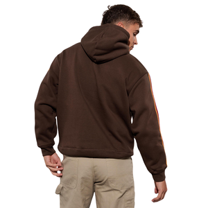 Sweat à capuche pour homme avec logo personnalisé, coupe classique, molleton épais 100% coton, cordons de serrage, poche kangourou, streetwear décontracté, OEM - Product Image 2