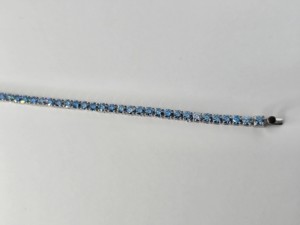 Proveedor de Pulseras de Tenis de Plata 925 con Moissanita Azul OEM ODM, Joyería de Boutique Hecha a Mano, Personalizada, Moderna y de Estilo Hip Hop, Venta al por Mayor - Product Image 6
