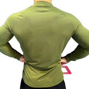 Streetwear Stylish <b>Men</b> <b>Compression</b> <b>Shirt</b> Solid Color Adult Size Slim Fit Quick Dry Gym Training Fitness Activewear - Product Image 3