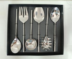 Ensemble de couverts modernes en acier inoxydable doré, 4 pièces, de haute qualité, réutilisables, vente en gros - Product Image 5