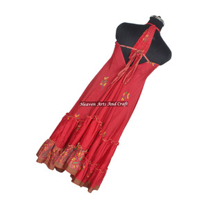 New Manufacturer Of Light <b>Weight</b> Indian Sari Silk Dress Ladies Wear Sari Fabric Dress Ladies Elegant Dinner Gown Sleeveless - Product Image 2