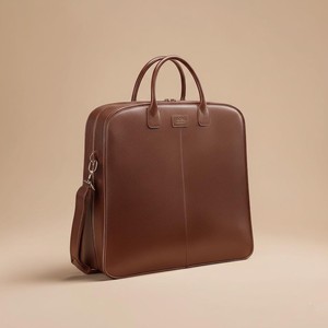 Premium Genuine Leather Classic Luxury Handmade Lightweight Customizable Suit Carrier <b>Heavy</b>-<b>Duty</b> Garment Bag <b>Zipper</b> Water - Product Image 4