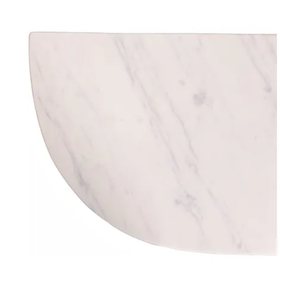 Marble <b>Console</b> Table <b>Black</b> Metal Entryway Sofa Table Oval Top Living Room Accent Furniture - Product Image 5