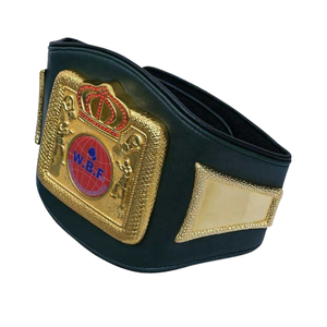 Cinturón de Campeonato de Boxeo W.B.F Personalizable con Emblema Dorado, Cinturón de Título de Cuero de Primera Calidad para Coleccionistas y Deportistas - Product Image 3