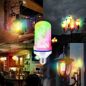 Energy Efficient <b>LED</b> Flame Effect <b>Fire</b> Light Bulbs (2 Pack) E26 Base 4 Modes Flickering Simulated Lamps Decorative Lighting - Product Image 5