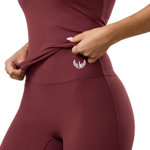 Women's Burgundy <b>Flared</b> Yoga <b>Legging</b> High Rise Stretch Workout Pants Sculpting Fitness Gymwear Activewear Apparel - Product Image 2