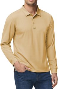 Polo tricoté respirant pour homme, coupe athlétique, décontracté, grande taille, en piqué coloré, haut en coton tricoté décontracté - Product Image 4