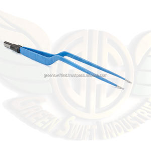 Instrument vétérinaire de qualité pince bipolaire antiadhésive pince à épiler électrochirurgicale pince rapide verte incurvée droite - Product Image 3