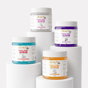 Exfoliante Corporal de Miel y Azúcar Orgánico Beauty Palm Wholesale 550g – Lavanda para el Cuidado de la Piel, Hecho en EE. UU. - Product Image 1