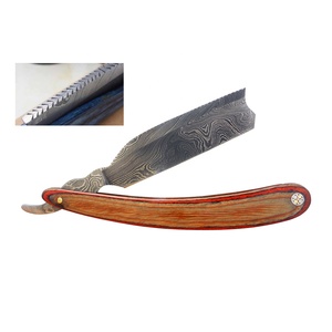 Handmade Stainless Steel Wood Handle Straight <b>Razor</b> Personalized <b>Cut</b> Throat Folding Manual Face Shaving <b>Hair</b> Styling Tool - Product Image 1