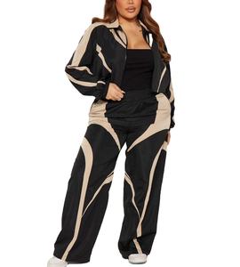 Top corto de nailon de verano para mujer hecho a medida, chándal de poliéster 100%, ropa de mujer 2025, traje transpirable de Color de retazos - Product Image 1