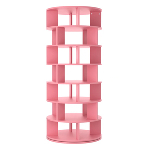 Wholesale 7-Layer Wooden Spinning <b>Shoe</b> Rack for <b>Shoes</b> Books Household Items in Living Room School Multiple Room Application - Product Image 6