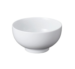 Bol de service en céramique blanche, élégant, de forme ronde, en porcelaine, pour salade, pour cuisine moderne - Product Image 2
