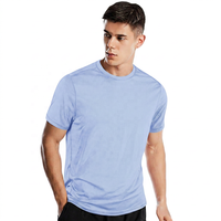 T-shirt vert à manches courtes et col en V pour homme, coupe classique, séchage rapide, 100 % polyester tissé, anti-plis numérique, vêtement de sport décontracté