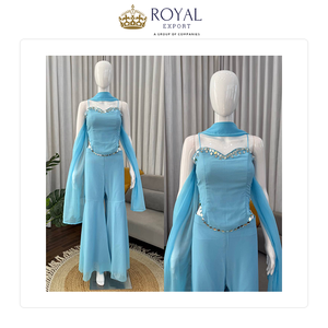 Meilleure collection de vêtements de style indien pour les fêtes, collection de designer en faux georgette avec des broderies de miroirs réels, ensemble sharara en vente - Product Image 3