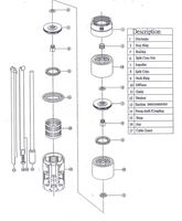 Pompe immergée multi-étages haute pression Subwell 4 pouces SP-1407 3 CV en acier inoxydable, moteur monophasé/triphasé, 14 m³/h