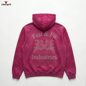 คอลเลคชั่น 2026 สินค้ามาใหม่ เสื้อฮู้ดดี้ปักลายตามสั่ง ประดับเพชร ซิป ผ้าฝ้าย 100% สำหรับฤดูหนาว สวมใส่สบายๆ มีจำหน่ายแล้ว - Product Image 3