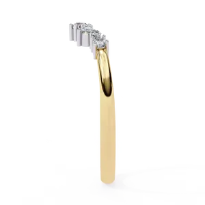 Bague de mariage en or massif 10K 14K 18K avec couronne de diamants de laboratoire et contour en grappe, certifiée IGI, bijoux fins - Product Image 4
