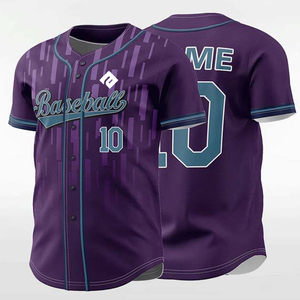 Maillot de baseball respirant imprimé avec design et logo personnalisés, prix de gros, logo personnalisé, sans manches pour homme, 100% polyester - Product Image 1