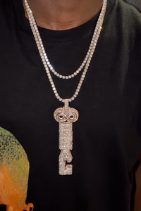 Colgante de Búho con Letra L, Estilo Hip Hop, para Hombre, Oro Sólido, Piedras de Moissanita con Corte Baguette, Joyería para Uso Diario, Engaste de Bisel - Product Image 6