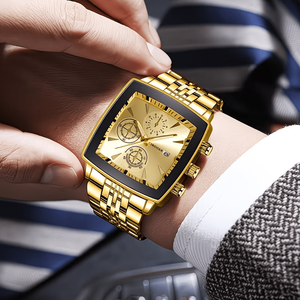 Nouvel ensemble de montres décontractées à la mode pour hommes, avec bracelet. Ensemble bague et collier, montre pour homme en acier inoxydable - Product Image 6
