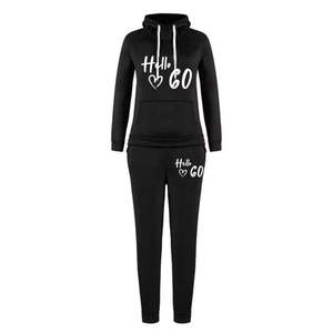 Ensemble de survêtement deux pièces vintage à carreaux pour femme, respirant, avec sweat à capuche et pantalon de jogging, écologique - Product Image 2