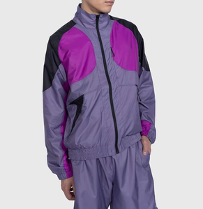 Survêtement unisexe à blocs de couleur, design 2-en-1, manches longues, fermeture éclair, léger, coupe classique, 100 % polyester, style sportif automne - Product Image 4