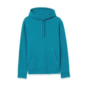 Sweat-shirt à capuche unisexe, couleur unie, coton tricoté, coupe décontractée, manches longues, style automne - Product Image 1