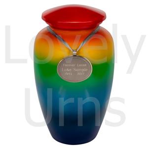 Urna Funeraria de Metal True Rainbow para Cenizas Humanas, Colores de Espectro Completo, Urna Conmemorativa para Adultos, Fabricante OEM ODM - Product Image 3