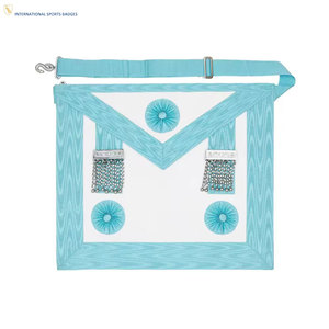 Luxury Style Embroidered Masonic Regalia Apron Crafted From Premium Fabric with High Quality Decorative Accents Fine Workmanship - Product Image 2