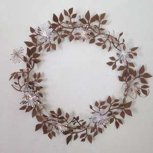 Décoration murale d'hôtel moderne, couronne murale dorée haut de gamme, décoration murale en métal pour salon, fabricant de décorations murales. - Product Image 3