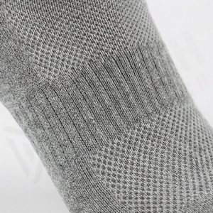 Gray Crew <b>Socks</b> Solid Knitted Breathable Polyester Spandex <b>Men</b> Women Casual Daily Wear Spring Season Standard Thickness - Product Image 5