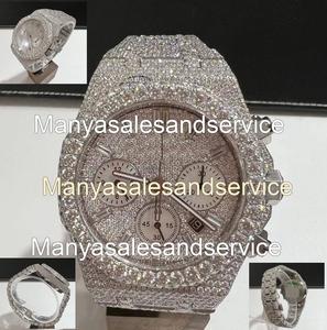 Relojes Icedout con Caja de Acero Inoxidable, Resistentes al Agua 10 Bar, Esfera de Cristal, Totalmente Adornados con Moissanita, Cierre de Pulsera de Acero Inoxidable - Product Image 3