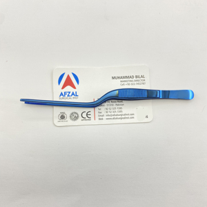 SuperFine Offset Eyelash Tweezers Featuring an extra <b>Light</b> Handle Tension and a Fine Pincer Tip Stainless Steel - Product Image 1