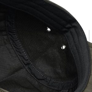 Casquettes 5 panneaux confortables noires unies avec logo personnalisé, service OEM ODM 2026 avec impression de votre propre logo, dernier style pour hommes et femmes - Product Image 6