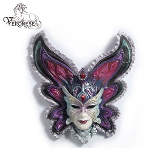 DISEÑO VERONESE-PLACA DE PARED JESTER-DECORACIÓN DEL HOGAR ARTESANÍA DE POLIRESINA PINTADA A MANO ARTÍSTICA - Product Image 3