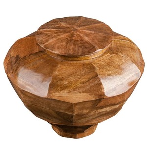 แจกันไม้ตกแต่งแบบมีฝาปิดสำหรับตั้งโชว์บนโต๊ะ - Product Image 4