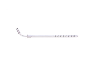 Tubo de succión Poole con vástago curvo, instrumento quirúrgico de succión de acero inoxidable para una evacuación eficiente de fluidos - Product Image 3