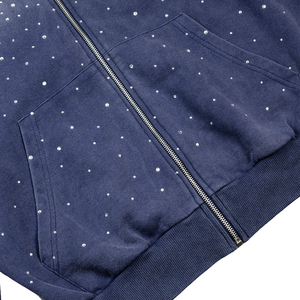 Sweat-shirt à capuche en molleton 100% coton avec strass, style streetwear hip-hop, coupe classique, pour homme, vêtements d'extérieur, pull unisexe - Product Image 5